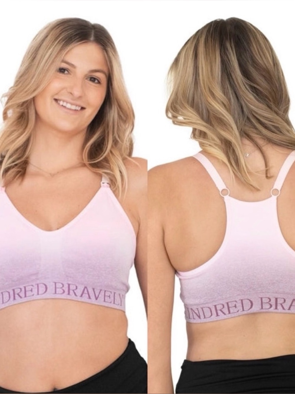 KINDRED BRAVELY Sublime Nursing & Pumping -Hands Free Sports Bra Purple Ombre